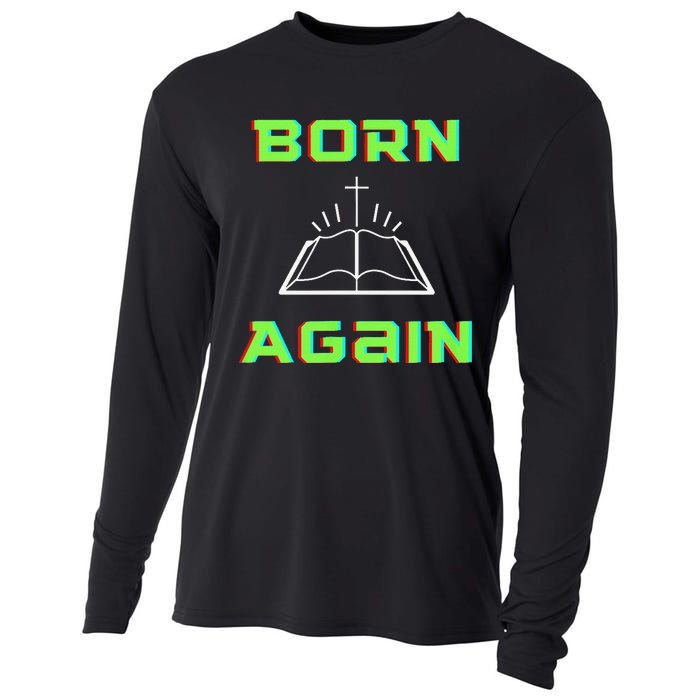 Born Again Gamer Saved Believe Forgiven Cooling Performance Long Sleeve Crew