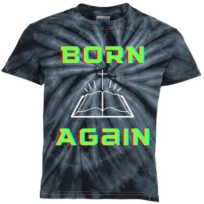 Born Again Gamer Saved Believe Forgiven Kids Tie-Dye T-Shirt