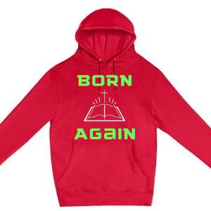 Born Again Gamer Saved Believe Forgiven Premium Pullover Hoodie