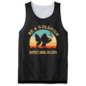 Be a goldfish happiest animal on earth Mesh Reversible Basketball Jersey Tank