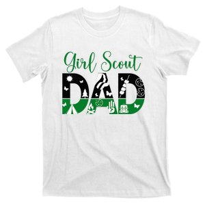 Black And Green Dad Scout for Cookie Camping T-Shirt