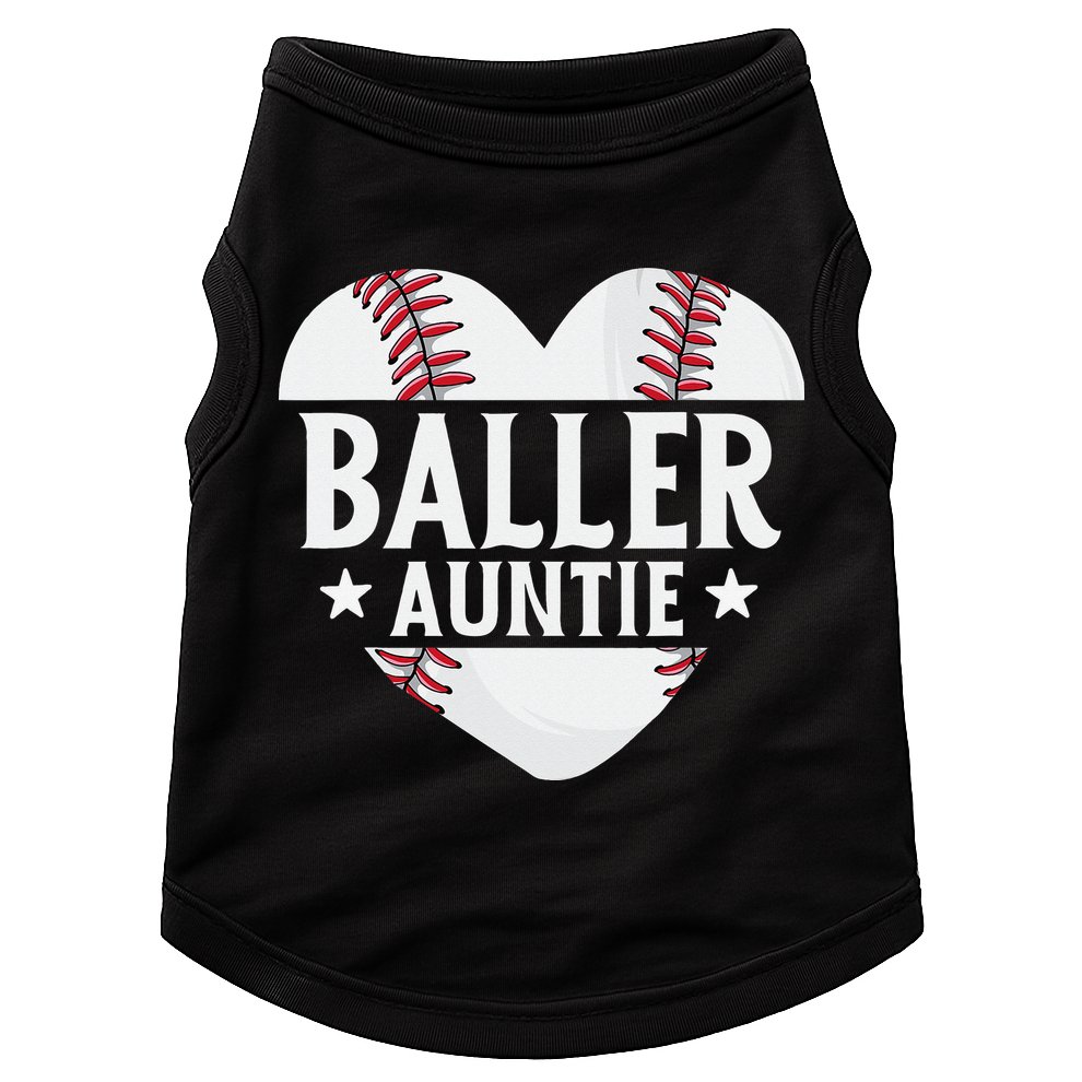 Baseball Aunt Gift Baller Auntie Mother's Day Mom  Doggie Tank