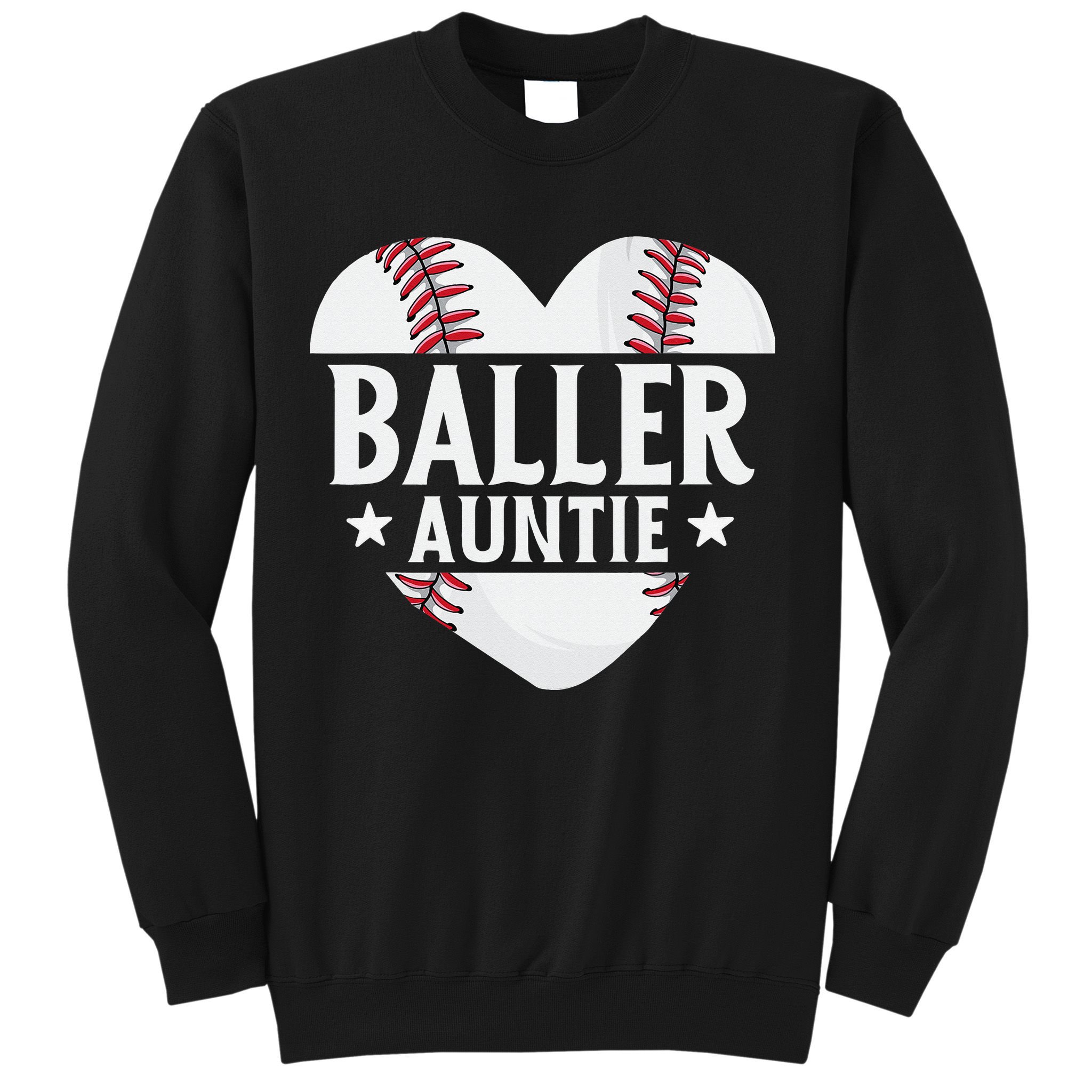 Baseball Aunt Gift Baller Auntie Mother's Day Mom  Sweatshirt