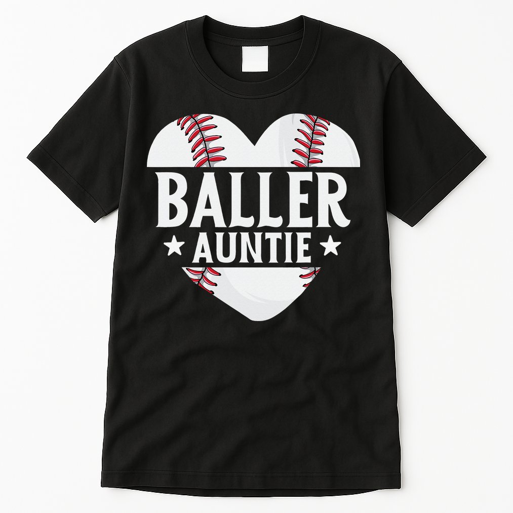 Baseball Aunt Gift Baller Auntie Mother's Day Mom  Tall T-Shirt