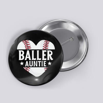 Baseball Aunt Gift Baller Auntie Mother's Day Mom  Button