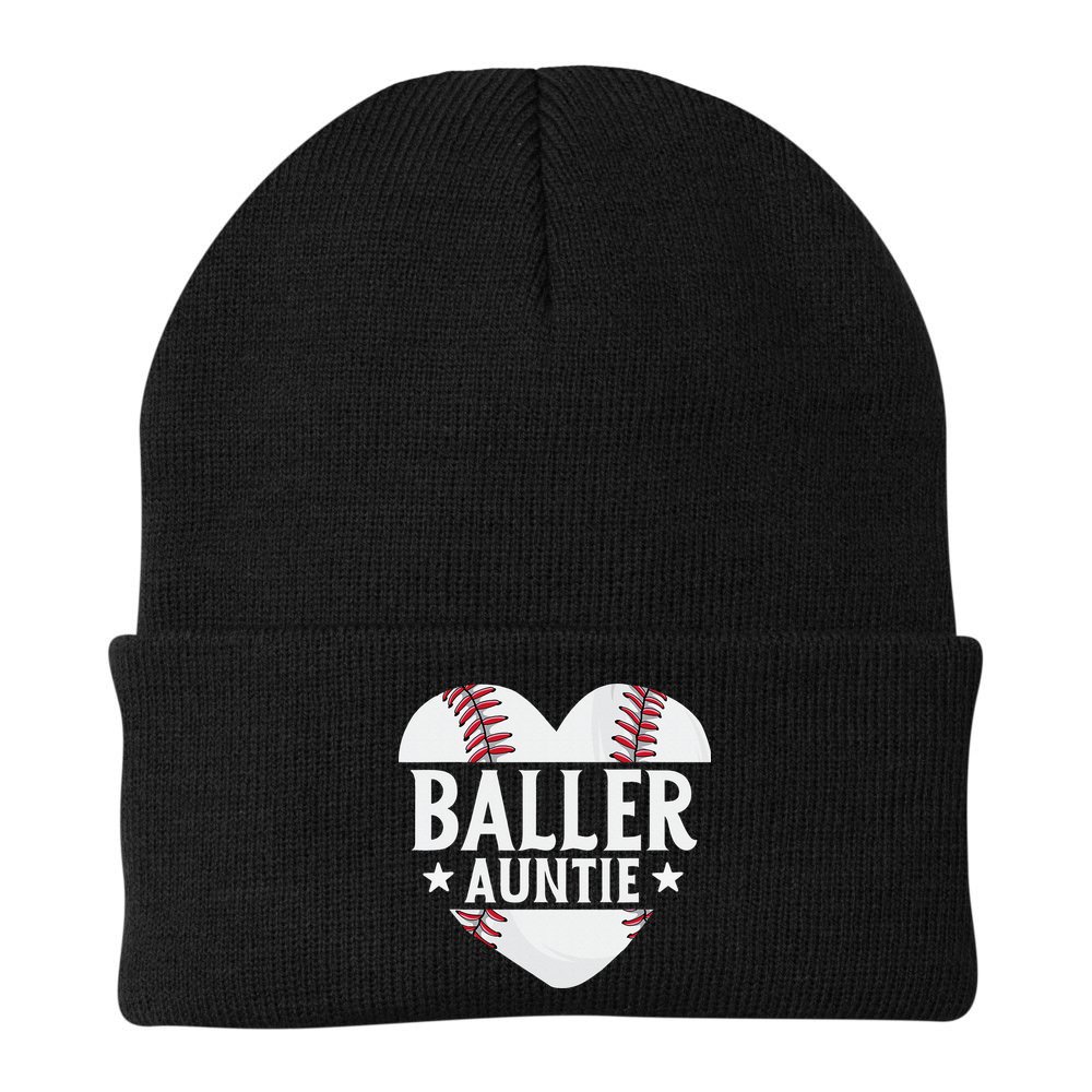 Baseball Aunt Gift Baller Auntie Mother's Day Mom  Beanie