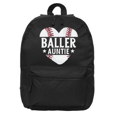 Baseball Aunt Gift Baller Auntie Mother's Day Mom  16 in Basic Backpack