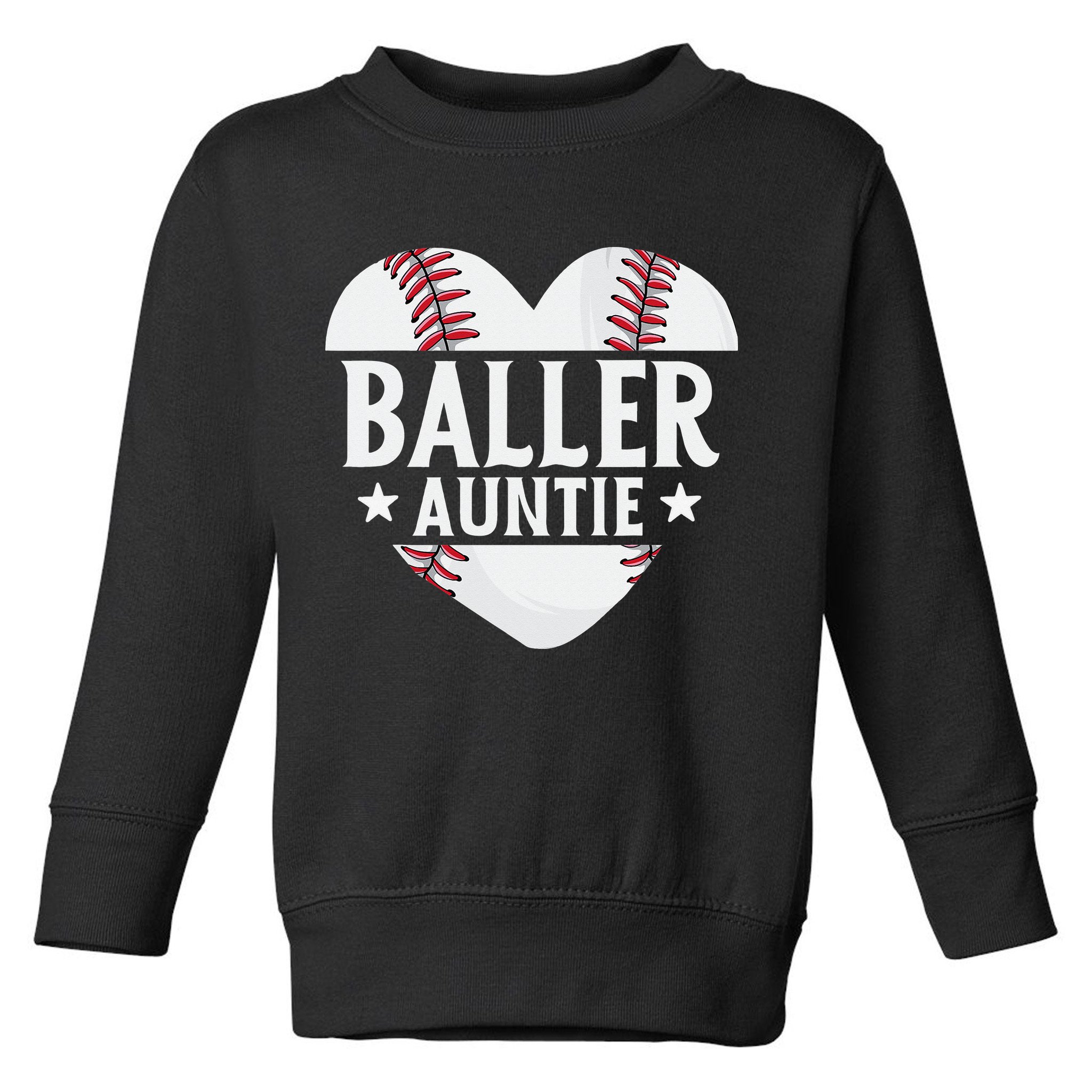 Baseball Aunt Gift Baller Auntie Mother's Day Mom  Toddler Sweatshirt