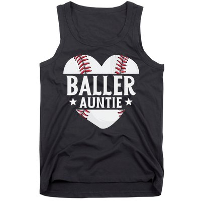Baseball Aunt Gift Baller Auntie Mother's Day Mom  Tank Top
