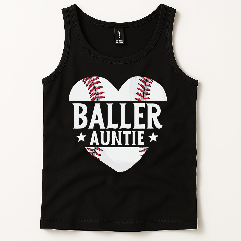 Baseball Aunt Gift Baller Auntie Mother's Day Mom  Tank Top