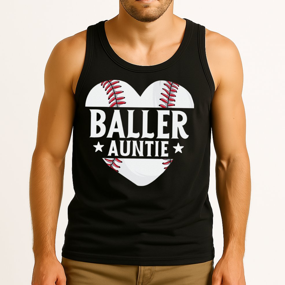 Baseball Aunt Gift Baller Auntie Mother's Day Mom  Tank Top