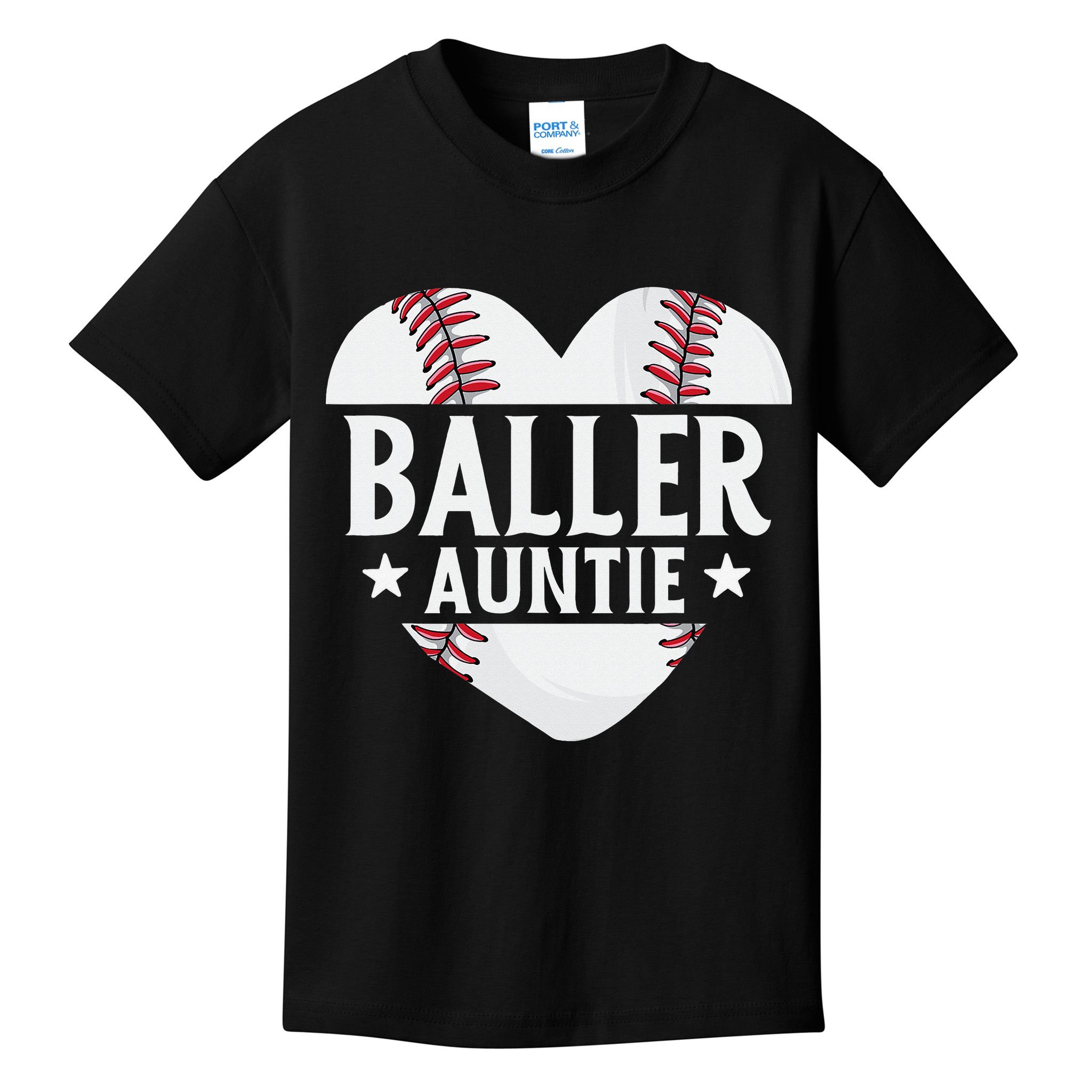 Baseball Aunt Gift Baller Auntie Mother's Day Mom  Kids T-Shirt