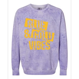 Blue And Gold Game Day Group For High School Football Colorblast Crewneck Sweatshirt