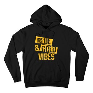 Blue And Gold Game Day Group For High School Football Hoodie