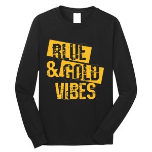 Blue And Gold Game Day Group For High School Football Long Sleeve Shirt