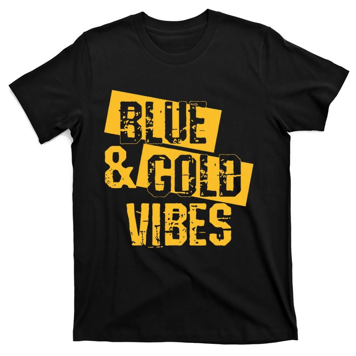 Blue And Gold Game Day Group For High School Football T-Shirt