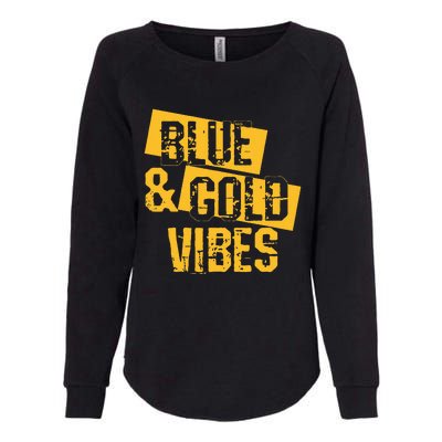 Blue And Gold Game Day Group For High School Football Womens California Wash Sweatshirt