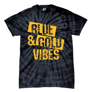 Blue And Gold Game Day Group For High School Football Tie-Dye T-Shirt