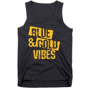 Blue And Gold Game Day Group For High School Football Tank Top