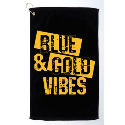 Blue And Gold Game Day Group For High School Football Platinum Collection Golf Towel