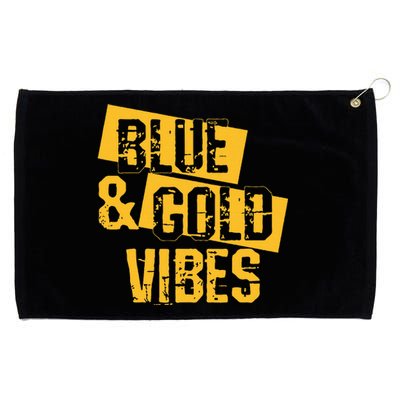 Blue And Gold Game Day Group For High School Football Grommeted Golf Towel