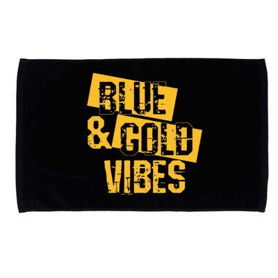 Blue And Gold Game Day Group For High School Football Microfiber Hand Towel