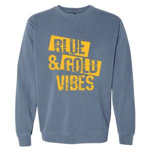 Blue And Gold Game Day Group For High School Football Garment-Dyed Sweatshirt