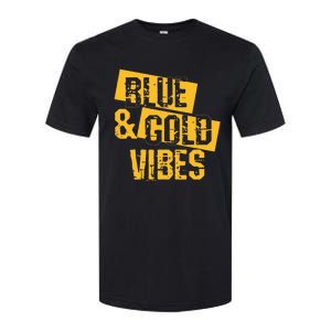 Blue And Gold Game Day Group For High School Football Softstyle CVC T-Shirt