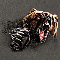 Big Alaska Grizzly Bear Clothing & - Grizzly Bear Cotton Canvas Backpack