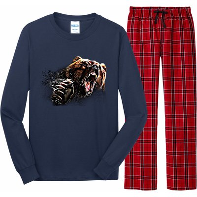 Big Alaska Grizzly Bear Clothing & - Grizzly Bear Long Sleeve Pajama Set