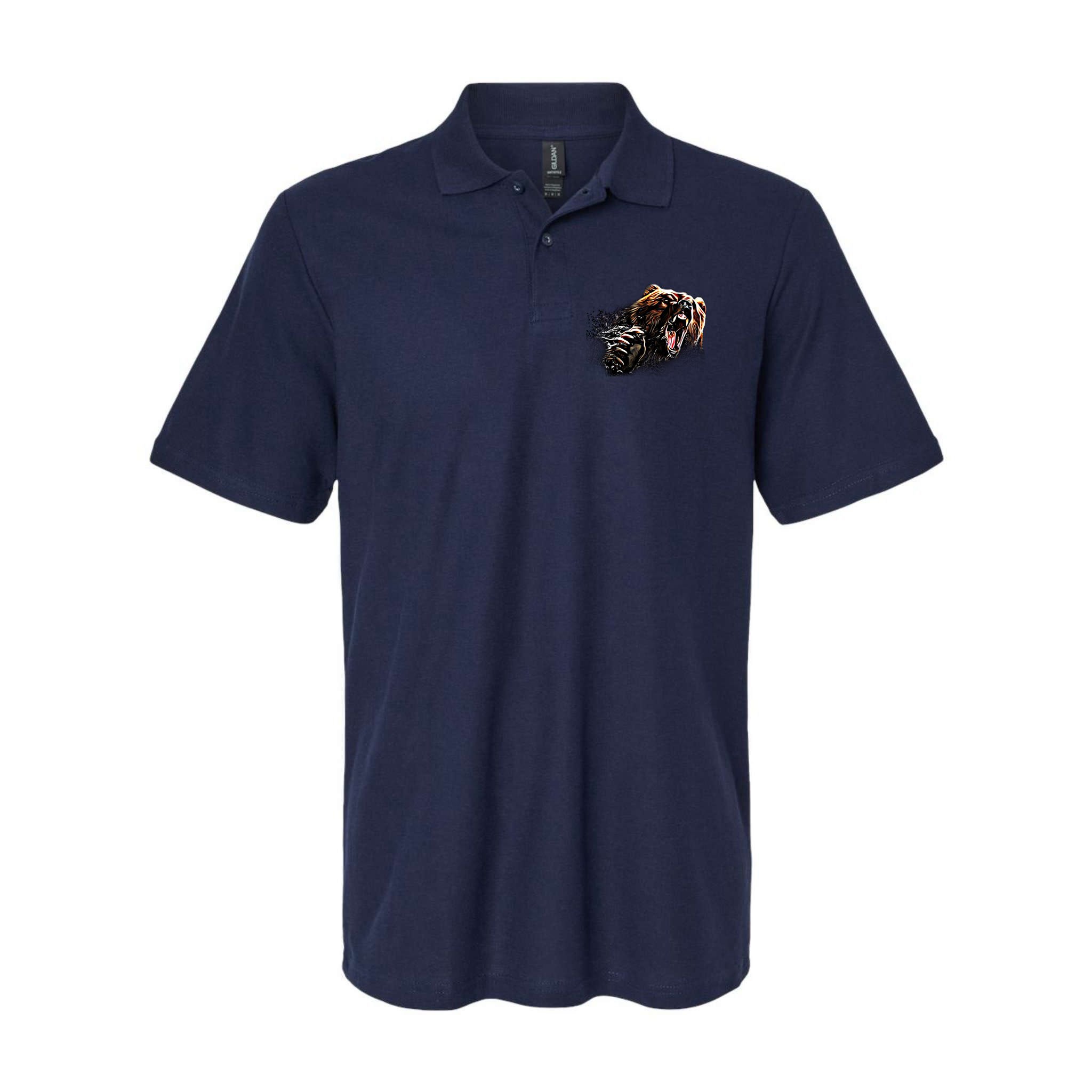 Big Alaska Grizzly Bear Clothing & - Grizzly Bear Polo