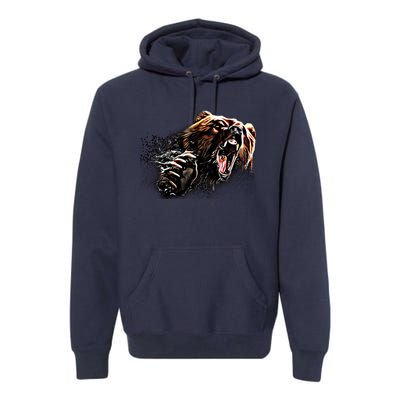 Big Alaska Grizzly Bear Clothing & - Grizzly Bear Premium Hoodie