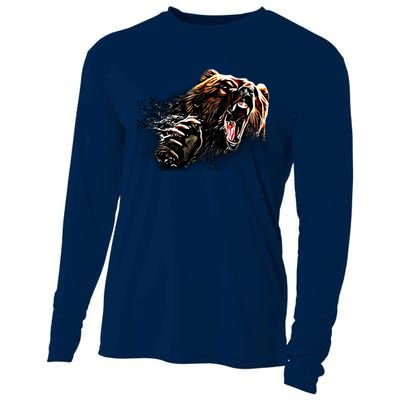 Big Alaska Grizzly Bear Clothing & - Grizzly Bear Cooling Performance Long Sleeve Crew