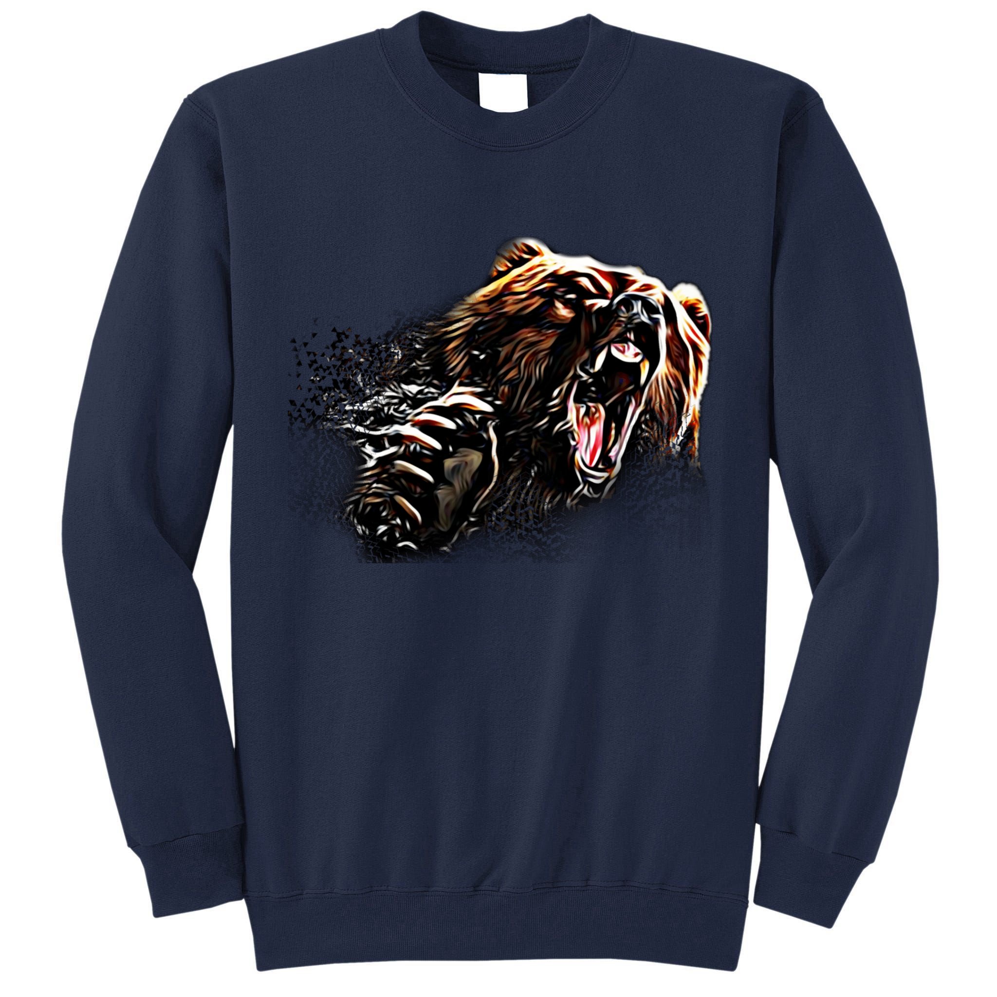 Big Alaska Grizzly Bear Clothing & - Grizzly Bear Tall Sweatshirt