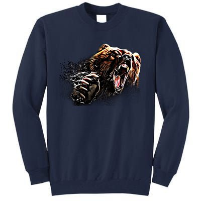 Big Alaska Grizzly Bear Clothing & - Grizzly Bear Tall Sweatshirt