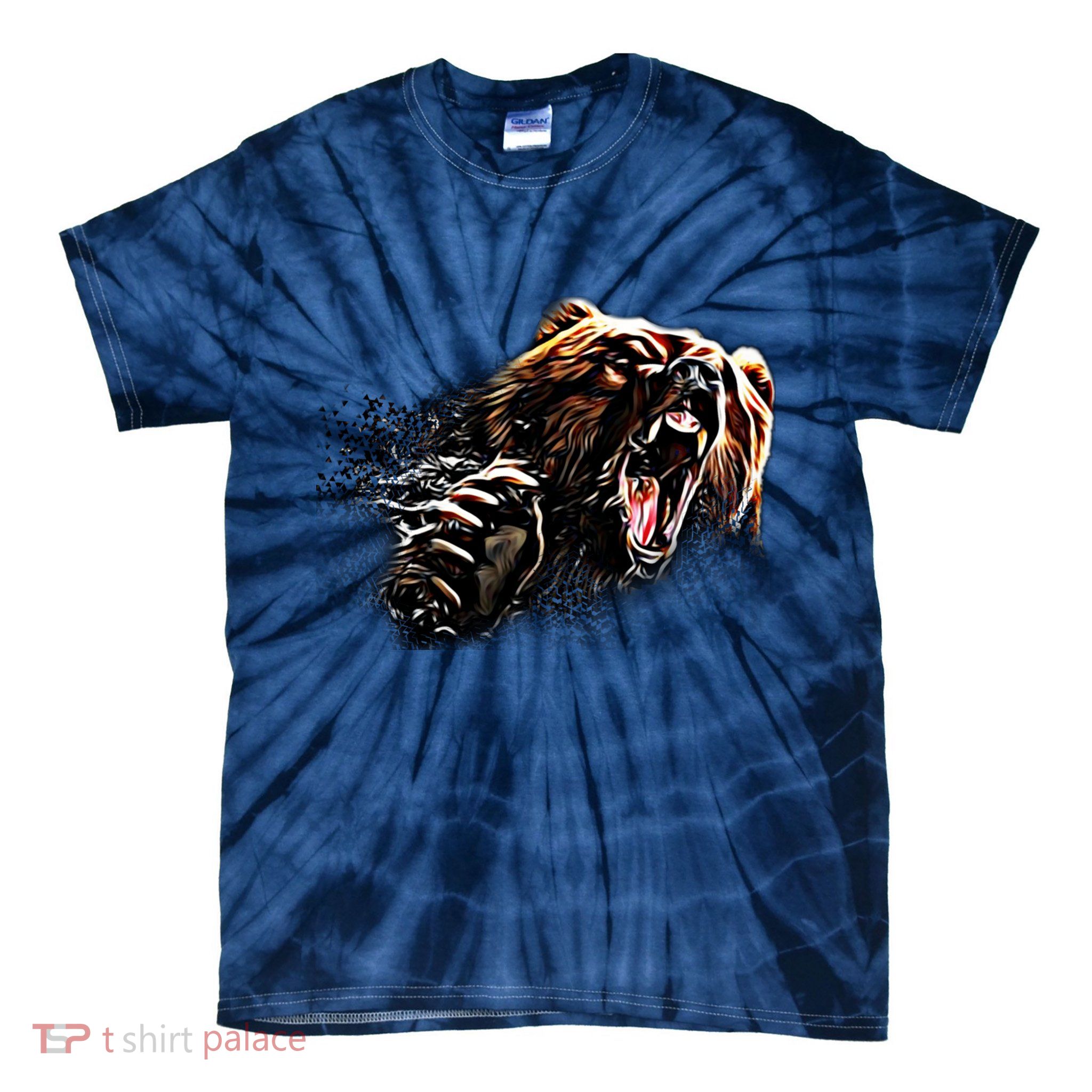 Big Alaska Grizzly Bear Clothing & - Grizzly Bear Tie-Dye T-Shirt