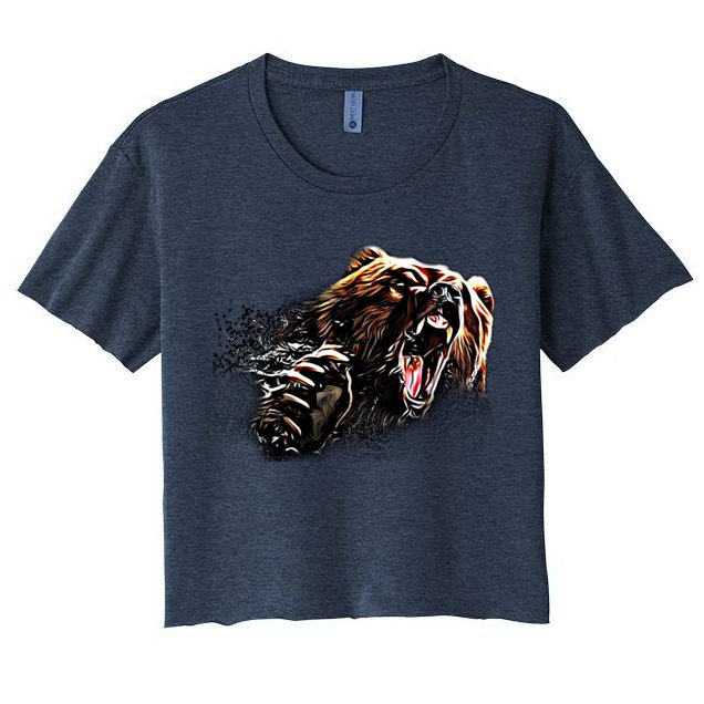 Big Alaska Grizzly Bear Clothing & - Grizzly Bear Crop Top