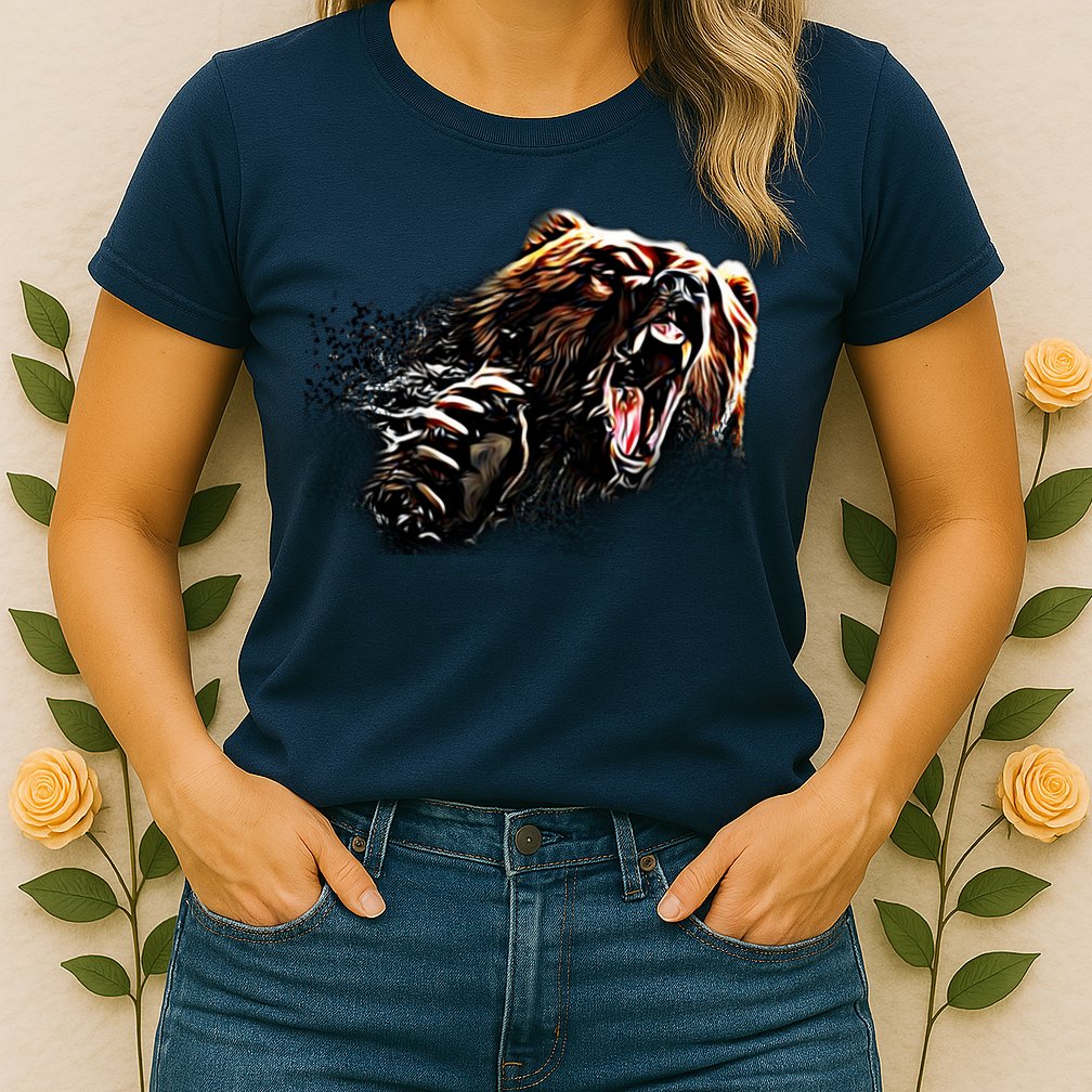 Big Alaska Grizzly Bear Clothing & - Grizzly Bear Womens T-Shirt
