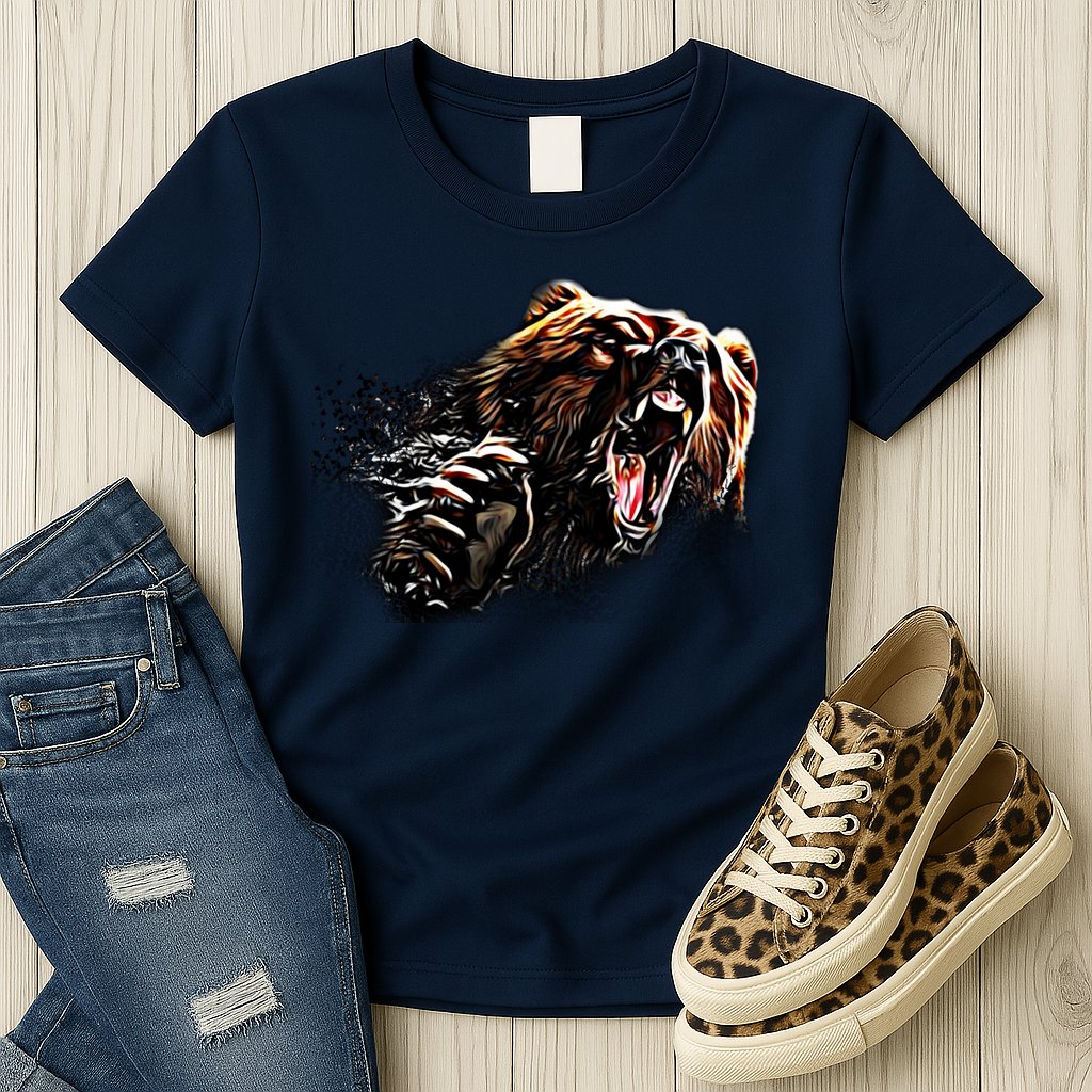 Big Alaska Grizzly Bear Clothing & - Grizzly Bear Womens T-Shirt
