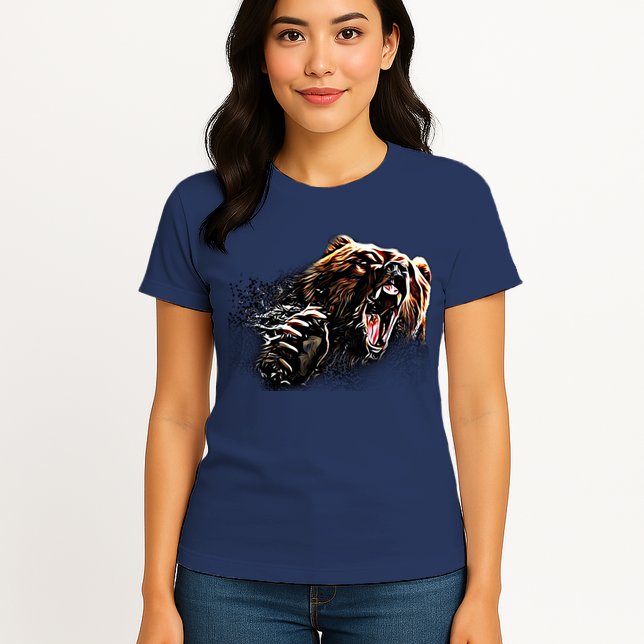 Big Alaska Grizzly Bear Clothing & - Grizzly Bear Womens T-Shirt