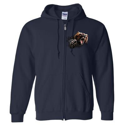 Big Alaska Grizzly Bear Clothing & - Grizzly Bear Full Zip Hoodie