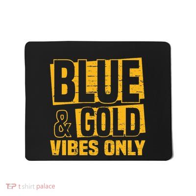 Blue And Gold Vibes Only School Tournat Team Cheerleaders Mousepad
