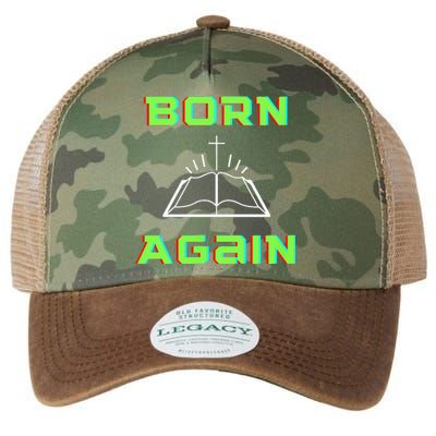 Born Again Gamer Saved Believe Forgiven Legacy Tie Dye Trucker Hat