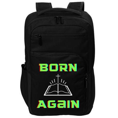 Born Again Gamer Saved Believe Forgiven Impact Tech Backpack