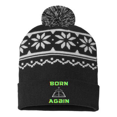 Born Again Gamer Saved Believe Forgiven USA-Made Snowflake Beanie