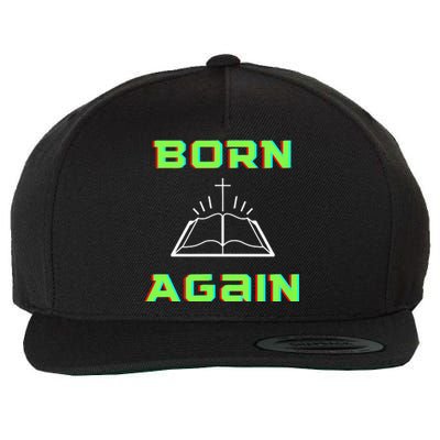 Born Again Gamer Saved Believe Forgiven Wool Snapback Cap