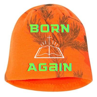 Born Again Gamer Saved Believe Forgiven Kati - Camo Knit Beanie