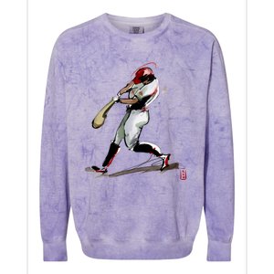 Baseball Art Graphic Game Fans Players Batter Sports Great Gift Colorblast Crewneck Sweatshirt