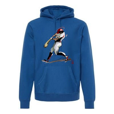 Baseball Art Graphic Game Fans Players Batter Sports Great Gift Premium Hoodie