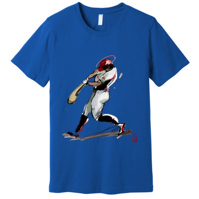 Baseball Art Graphic Game Fans Players Batter Sports Great Gift Premium T-Shirt